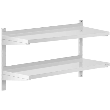  Półka ścienna wisząca gastronomiczna podwójna z regulacją STAL 100 x 40 cm - zdj. dodatkowe 1