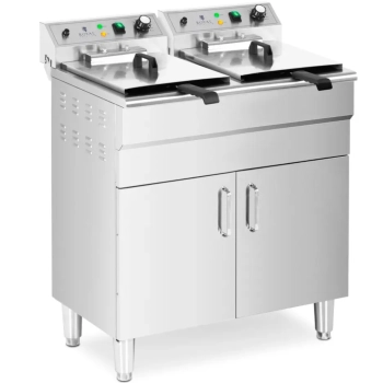  Frytownica elektryczna podwójna wolnostojąca z szafką 400 V 10000 W 26 l - zdj. dodatkowe 1
