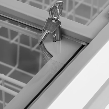  Zamrażarka skrzyniowa przeszklona z zamkiem do mrożonek lodów 450 l 340 W - zdj. dodatkowe 3