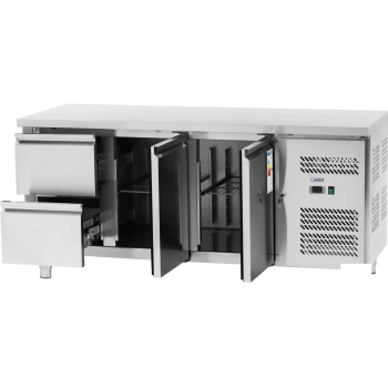  Stół chłodniczy z blatem roboczym 2 komory 2 szuflady -2-10 C 417 l 275 W - zdj. dodatkowe 4