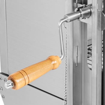  Grill węglowy z rożnem obrotowym elektrycznym do pieczenia prosiaka 18 W 40 kg 138 cm - zdj. dodatkowe 4