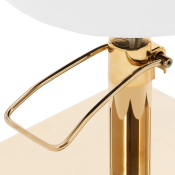  Fotel fryzjerski barberski kosmetyczny z podnóżkiem Physa PENRYN - biało złoty - zdj. dodatkowe 3