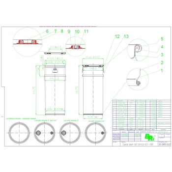  Beczka stalowa OH 100L zdejmowane wieko korki 2 i 3/4 wnętrze lakierowane - niebieska - zdj. dodatkowe 2