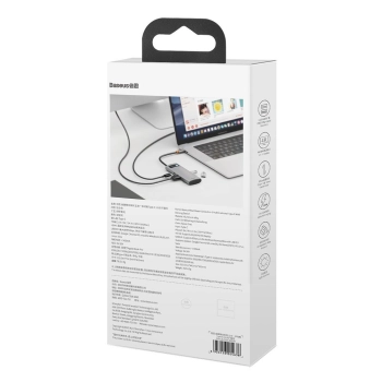  5w1 wielofunkcyjny HUB USB-C PD 100W HDMI 4K 3x USB 3.2 szary - zdj. dodatkowe 5