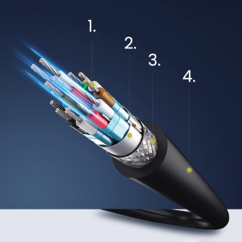  Kabel przewód do monitora TV DisplayPort 3m czarny - zdj. dodatkowe 3