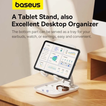  Składany stojak podstawka na tablet telefon Seashell Series biały - zdj. dodatkowe 8