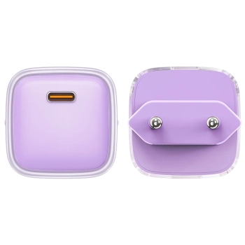  Ładowarka sieciowa z wyświetlaczem PD 30W GaN3 USB-C fioletowa - zdj. dodatkowe 3