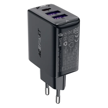  Ładowarka sieciowa PD 35W GaN z 3 portami 2x USB-A + USB-C czarna - zdj. dodatkowe 2
