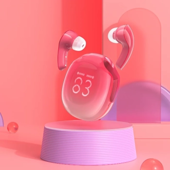  Słuchawki bezprzewodowe T9 Bluetooth 5.3 douszne USB-C czerwone - zdj. dodatkowe 6