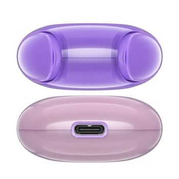  Słuchawki bezprzewodowe T9 Bluetooth 5.3 douszne USB-C fioletowe - zdj. dodatkowe 4
