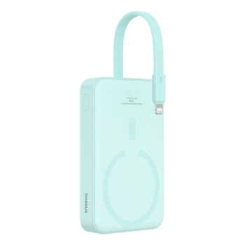  Mini Powerbank MagSafe 10000mAh 20W z kablem Lightning do iPhone 0.3m niebieski - zdj. dodatkowe 7