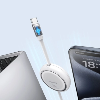  Kabel przewód wysuwany zwijany USB-C 100W Free2Draw Mini 1m biały - zdj. dodatkowe 3