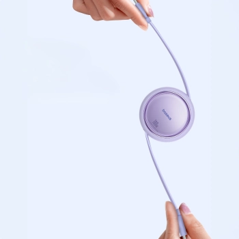  Kabel przewód wysuwany zwijany USB-C 100W Free2Draw Mini 1m fioletowy - zdj. dodatkowe 5