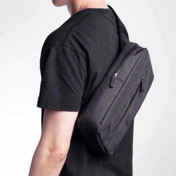  Sakwa torba rowerowa na tablet mocowana na kierownicę z paskiem na ramię szara - zdj. dodatkowe 8