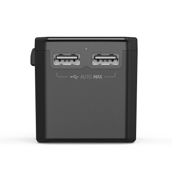 Uniwersalna ładowarka podróżna 2x USB-C 2x USB-A PD 45W wtyczki USA EU UK AU czarna - zdj. dodatkowe 5