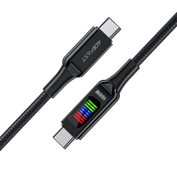  Kabel przewód USB-C - USB-C 100W z wyświetlaczem 1.2m czarny - zdj. dodatkowe 3