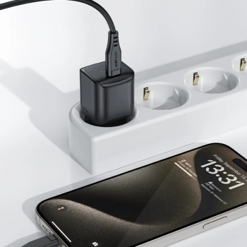  Mini Ładowarka sieciowa GaN PD 20W USB-C czarna - zdj. dodatkowe 1