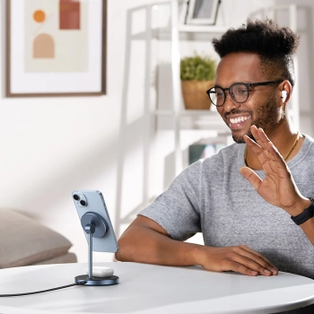  2w1 Stacja ładująca 20W i podstawka magnetyczna MagSafe Qi USB-C czarna - zdj. dodatkowe 2