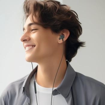  Słuchawki douszne do iPhone iPad ze złączem Lightning 1.2 m czarne - zdj. dodatkowe 5