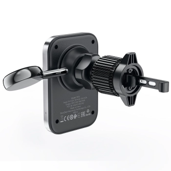  2w1 Uchwyt samochodowy z ładowarką indukcyjną do telefonu i smartwatcha MagSafe Qi czarny - zdj. dodatkowe 1