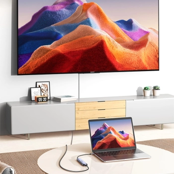  Wielofunkcyjny HUB adapter USB-A HDMI USB-C szary - zdj. dodatkowe 2