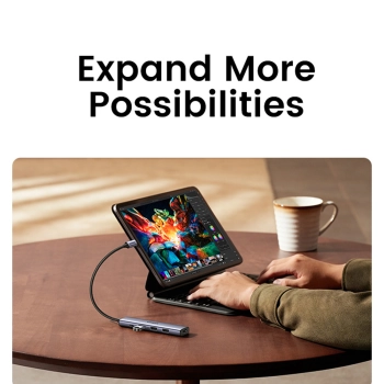  Wielofunkcyjny HUB adapter USB-A HDMI USB-C szary - zdj. dodatkowe 6