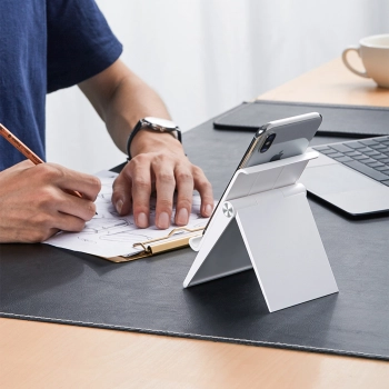  Składana podstawka na telefon tablet z regulacją wysokości biała - zdj. dodatkowe 6