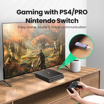  Adapter przejściówka audio na słuchawki USB-A do miniJack 3.5mm szary - zdj. dodatkowe 2