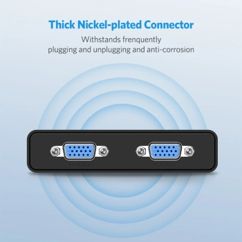  Rozdzielacz ekranów monitorów adapter Video VGA - 2x VGA czarny - zdj. dodatkowe 9