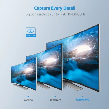  Rozdzielacz ekranów monitorów adapter Video VGA - 2x VGA czarny - zdj. dodatkowe 5