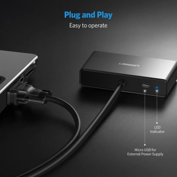  Rozdzielacz ekranów monitorów adapter Video VGA - 2x VGA czarny - zdj. dodatkowe 7