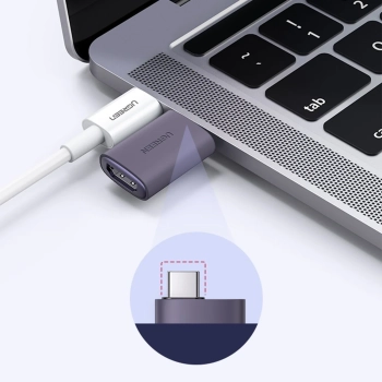  Adapter przejściówka obrazu Video USB-C na HDMI 4K szary - zdj. dodatkowe 10