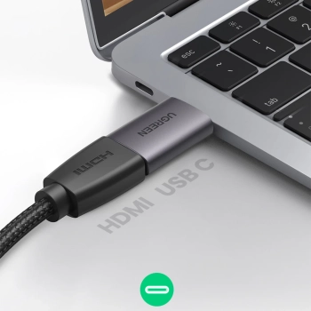  Adapter przejściówka obrazu Video USB-C na HDMI 4K szary - zdj. dodatkowe 4