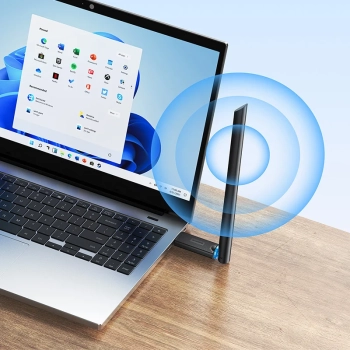  Zewnętrzna karta sieciowa USB WiFi 2.4GHz 300Mb/s z anteną 6dBi czarna - zdj. dodatkowe 7