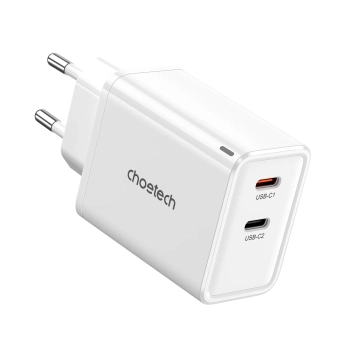  Ładowarka sieciowa GaN 2x USB-C PD 65W biała - zdj. dodatkowe 1