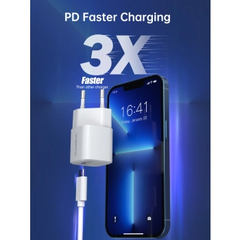  Ładowarka sieciowa GaN USB-C PD 30W biała - zdj. dodatkowe 2