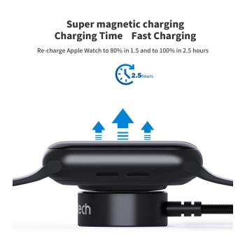  Ładowarka indukcyjna 5W do Apple Watch + kabel USB-C czarna - zdj. dodatkowe 1