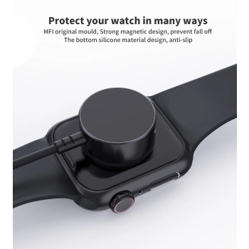  Ładowarka indukcyjna 5W do Apple Watch + kabel USB-C czarna - zdj. dodatkowe 4