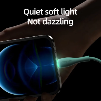  Kabel przewód do iPhone USB-A - Lightning 3A wskaźnik ładowania 2m zielony - zdj. dodatkowe 2