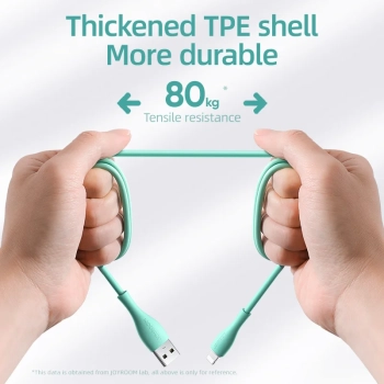  Kabel przewód do iPhone USB-A - Lightning 3A wskaźnik ładowania 2m zielony - zdj. dodatkowe 4