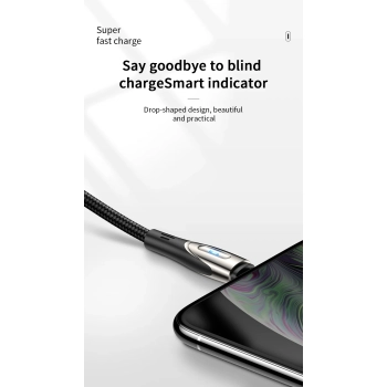  Kabel przewód USB-A - microUSB 3A wskaźnik ładowania 1.2m czarny - zdj. dodatkowe 10