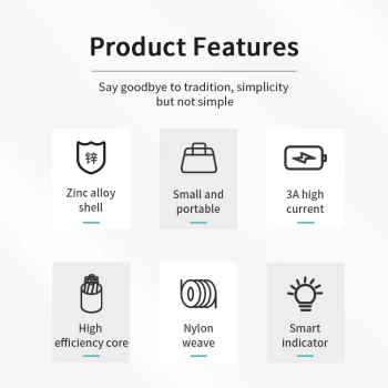  Kabel przewód USB-A - microUSB 3A wskaźnik ładowania 1.2m czarny - zdj. dodatkowe 4