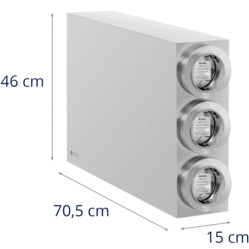  Podajnik dystrybutor do kubków jednorazowych z 3 dozownikami STAL 81 - 89 mm - zdj. dodatkowe 3