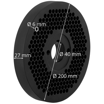  Matryca do peleciarki WIE-PM-1000 śr. 200 mm otwory 6 mm - zdj. dodatkowe 4