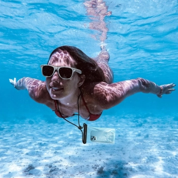  Wodoodporne etui szczelny pokrowiec na telefon Slide-cover czarny - zdj. dodatkowe 7