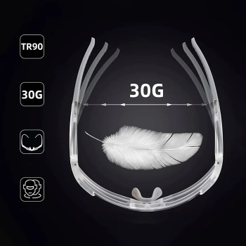  Okulary rowerowe fotochromowe z filtrami UV 400 UVA i UVB białe - zdj. dodatkowe 1