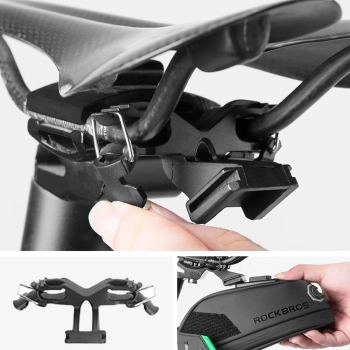  Torba rowerowa na telefon narzędzia pod siodełko z szybkozłączką czarna - zdj. dodatkowe 2