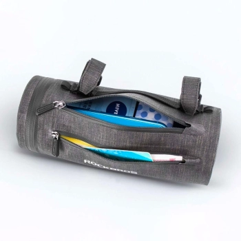  Praktyczna torba rowerowa wodoodporna mocowana na kierownicę czarna - zdj. dodatkowe 1