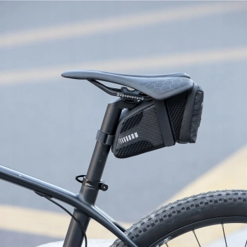  Torba rowerowa wodoodporna mocowana pod siodełko pojmność 1.5L czarna - zdj. dodatkowe 9