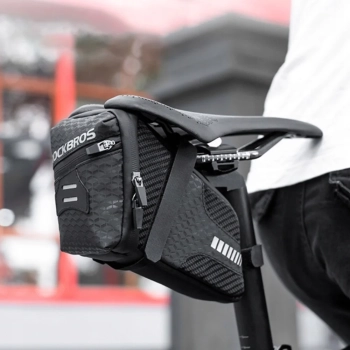  Torba rowerowa wodoodporna mocowana pod siodełko pojmność 1.5L czarna - zdj. dodatkowe 6